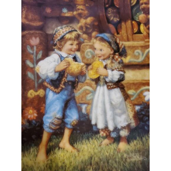 Knowles Collector Plate Vintage 1992 Hansel and Gretel 8.5" Classic Fairy Tales - Picture 3 of 4